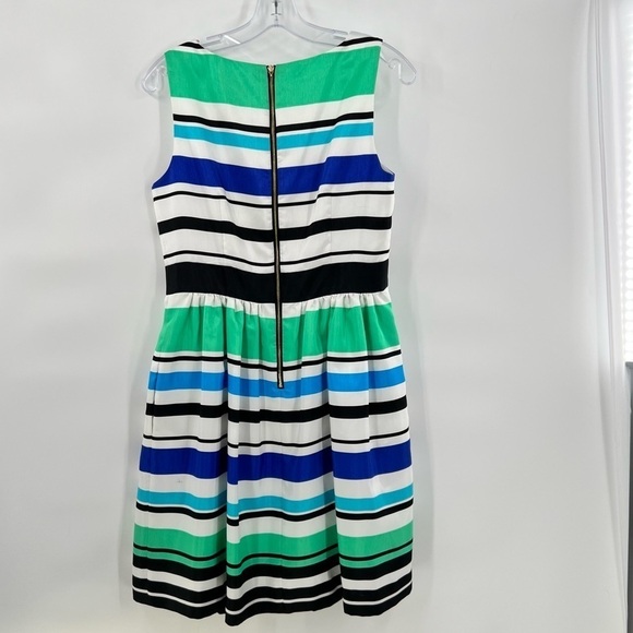 Red Saks Fifth Avenue Blue white striped dress size 8 - Picture 4 of 9